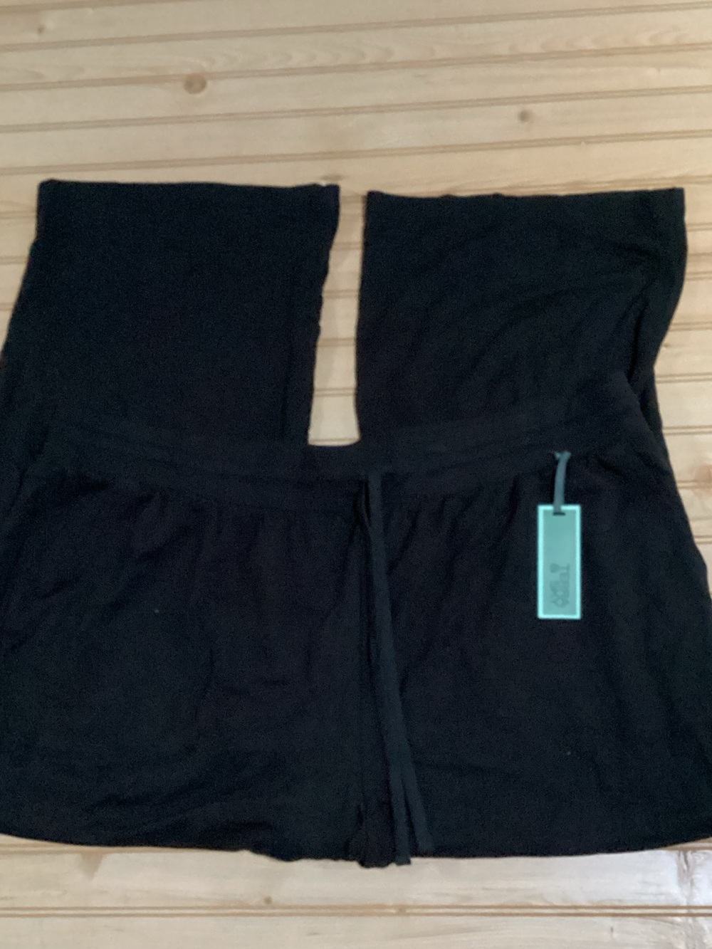NWT Terra & Sky Women’s Black Soot Knit Wide Leg Pull On Pant Size 3X (24W-26W)
